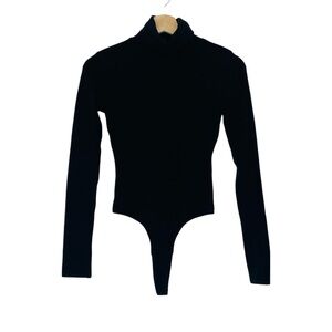 Madewell Black Turtleneck Long Sleeve Bodysuit Size XS Basics Minimalist